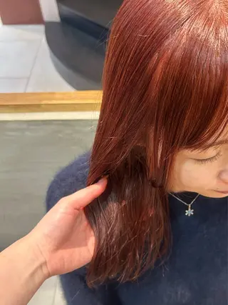 セミロング カラー オリーブ/ 透明感カラー/れいあのヘアスタイル