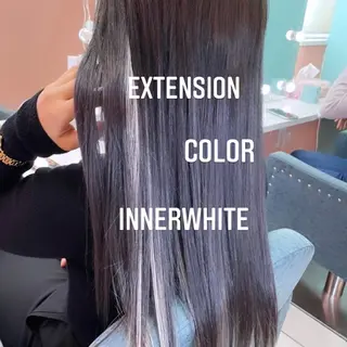 ロング カラー エクステ🩵ブリーチ 韓国ヘア🩵KAEのヘアスタイル