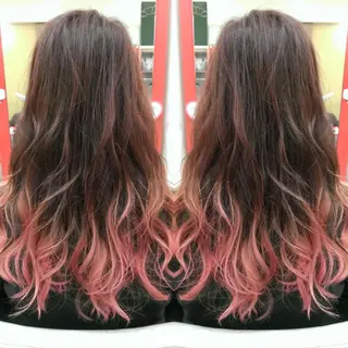 セミロング カラー 植田 /エクステ /ブリーチ/髪質改善のヘアスタイル