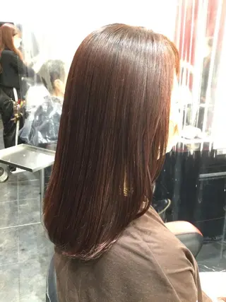 セミロング カラー Annon プライベートサロンのヘアスタイル