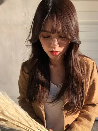 ロング カラー ヘアアレンジ アンククロス渋谷【ANKH CROSS】所属・韓国ヘア┊︎レイヤー ┊︎haruka🌙のヘアスタイル