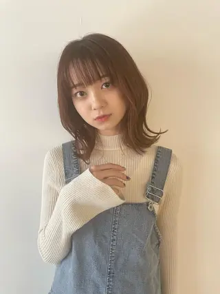 ミディアム カラー なりたいが叶う ながしまじゅんきのヘアスタイル