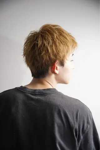 ショート カラー メンズ メンズヘア特化 崎田 成人のヘアスタイル