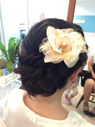 セミロング ロング ヘアアレンジ ヘアメ/着付け 清水玲歌のヘアスタイル