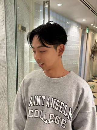 ショート パーマ メンズ メンズパーマ/ブリー チ/motokiのヘアスタイル