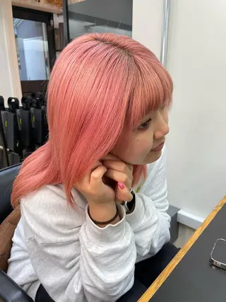 カラー yu-kaハッシュ カット/韓国レイヤーのヘアスタイル