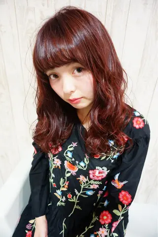 セミロング ロング カラー 韓国ヘア得意❤︎森澤 悠佳のヘアスタイル