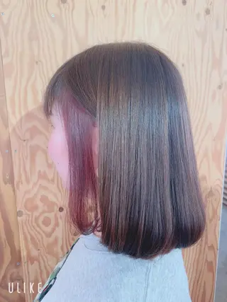 ミディアム チカ/暖色系カラー/ おまかせ大歓迎のヘアスタイル