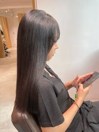 ロング カラー 🩵縮毛矯正  髪質 改善 美髪🩵のヘアスタイル