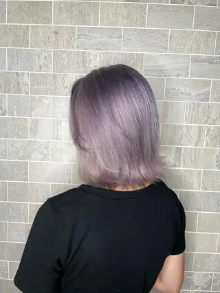 ミディアム ブリーチ毛矯正.髪質 改善.髪にドラマをのヘアスタイル