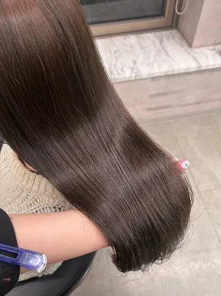 ロング カラー パーマ ヘアアレンジ メンズ キッズ ブリーチなしカラー/ ブラウン/レイヤーのヘアスタイル