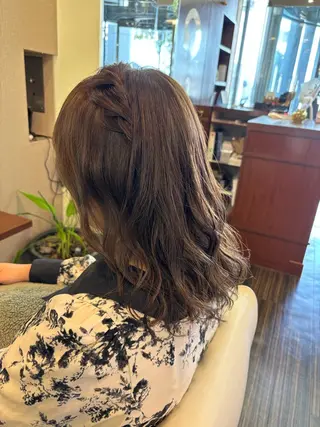 ミディアム カラー ヘアアレンジ メンズ 加藤 瑠美のヘアスタイル