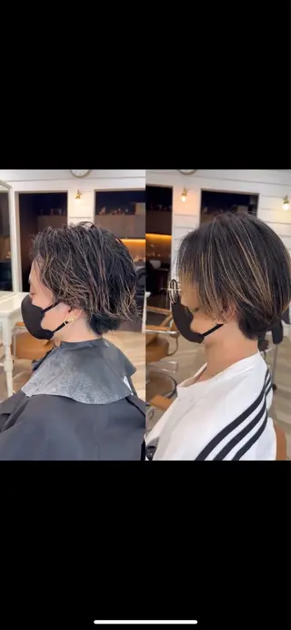 ショート パーマ 塚本 メンズ特化‼️のヘアスタイル