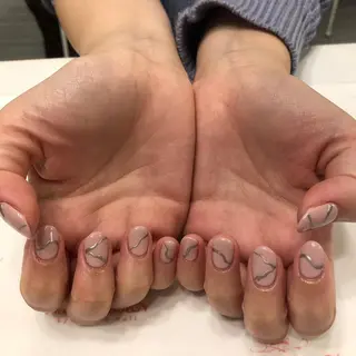 ネイル ネイルリボン 受付スタッフのネイルデザイン