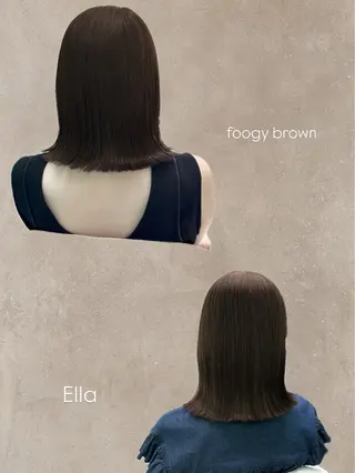 ミディアム カラー Ella所属・nana【艶髪】/ レイヤー/縮毛矯正のヘアスタイル