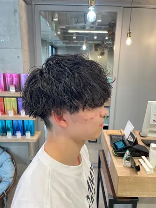 ミディアム パーマ SHUN メンズパーマのヘアスタイル