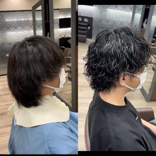 パーマ メンズ アタ ムのヘアスタイル
