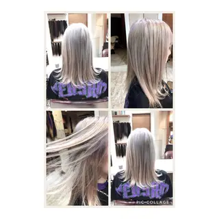 セミロング カラー 100%髪質改善特化 TRUNSのヘアスタイル