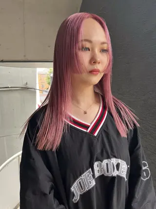 セミロング ハイトーンNo.1✨ パーマ✨イマイタツヤのヘアスタイル