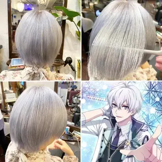 ショート カラー "PEPPU "所属・🌈推し色派手髪 ハイトーンShinのヘアスタイル