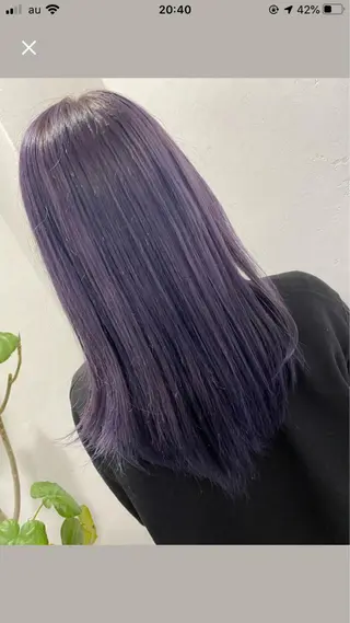 ロング カラー ブリーチ毛縮毛矯正 👑山口のヘアスタイル