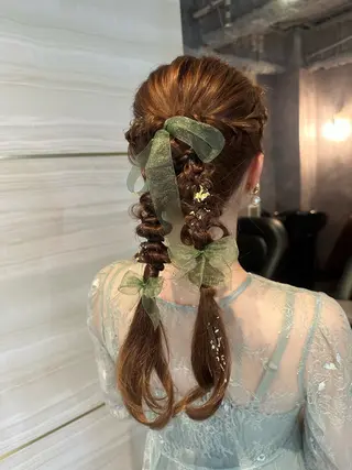 ロング ヘアアレンジ Hina🐣 elubylovisのヘアスタイル