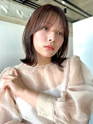 ミディアム カラー パーマ 💍🧸カラーモデル 募集中🧸💍のヘアスタイル