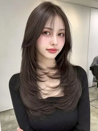 ロング カラー 💎透明感/韓国/ レイヤー/泉亮介💎のヘアスタイル