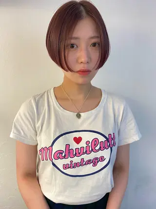 ショート カラー 森貴裕/ベージュ/ パーマ/オリーブのヘアスタイル