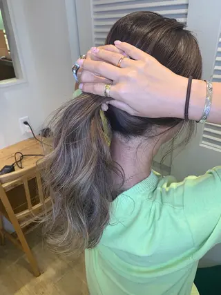 ロング 渋谷ハイトーン/ デザインカラー阿部のヘアスタイル