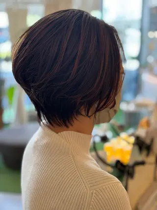 ショート レイヤーカット✨ 艶髪藤野のヘアスタイル