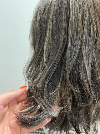 ミディアム カラー ボブ/美髪矯正 /佐藤　奈巳のヘアスタイル