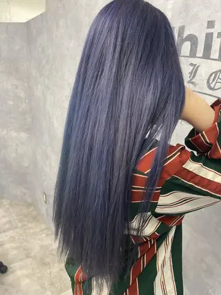 ロング カラー オフホワイトアンドなんば所属・福西 洋斗のヘアスタイル