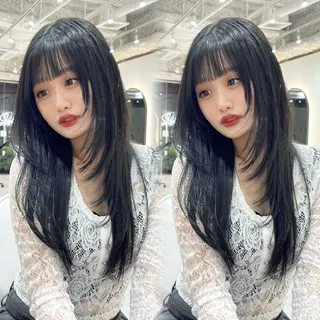 ロング 🩶レイヤー/艶髪/ 顔周り/韓国風/輝士のヘアスタイル