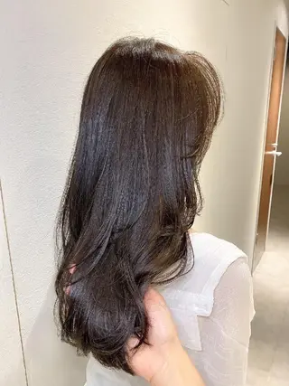 ロング Nanako。/韓国 ヘア/顔周りカットのヘアスタイル