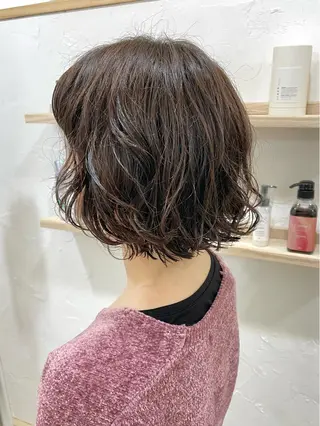 ミディアム パーマ 銀座No.1髪質改善 縮毛矯正/本木のヘアスタイル