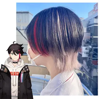 ショート カラー GARU-ガル-所属・TSUNO🦖 派手髪/オタク美容師のヘアスタイル