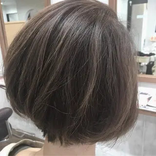 ショート ブリーチ毛縮毛矯正 👑山口のヘアスタイル