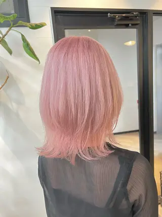 ミディアム カラー ハイトーンカラ ー/小川のヘアスタイル