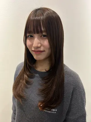ロング 田中 遥陽のヘアスタイル