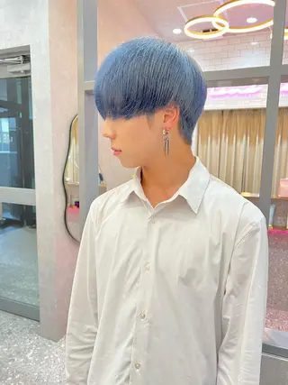 ショート カラー メンズ ARIA💎縮毛矯正 ブリーチ💎複雑履歴のヘアスタイル