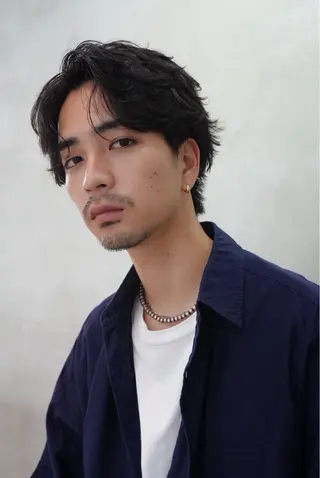 パーマ メンズ 似合わせヘア/ ハイライト/廣田歩のヘアスタイル