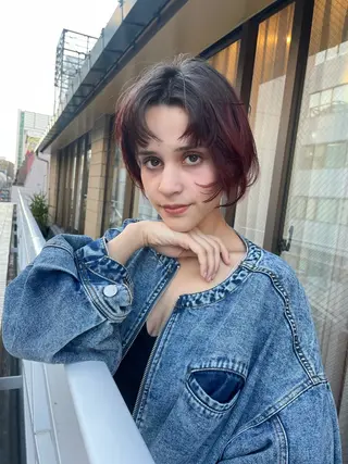 ショート カラー ショート/ボブ/ 心斎橋/宮脇美奈のヘアスタイル