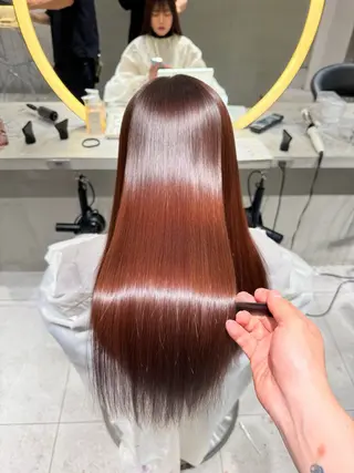 ロング ブリなしWカラー✨️ 髪質改善【タケル】のヘアスタイル