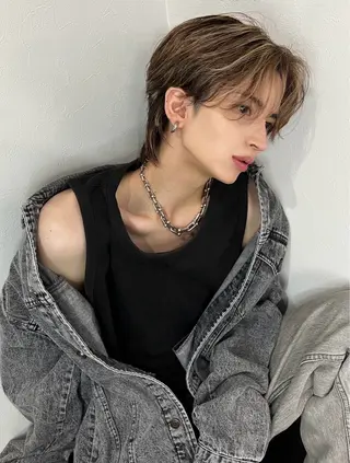 ミディアム カラー メンズ メンズスタイリスト 前田雄輝のヘアスタイル