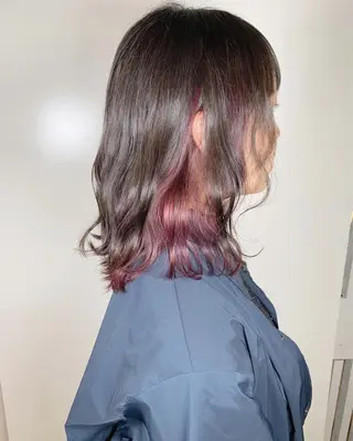 ミディアム カラー 樫原裕二/レイヤー カット/透明感カラーのヘアスタイル