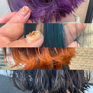 セミロング カラー ヘアアレンジ 艶髪/髪質改善/ 縮毛矯正⭐️熊野未来のヘアスタイル