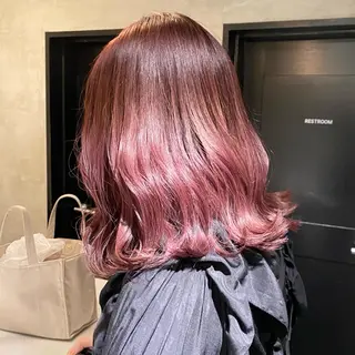 ミディアム カラー 💗ガーリーヘア🎀 saki💗のヘアスタイル
