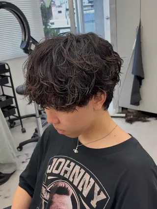 パーマ メンズ 💋ホワイトメッシュ /パーマ/メンズ💋のヘアスタイル