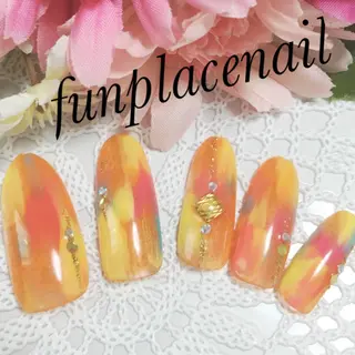 ショート ミディアム セミロング ロング カラー パーマ ヘアアレンジ メンズ キッズ ネイル まつエク nail salon＆school felice所属・フェリーチェ瑞江店 新山のネイルデザイン